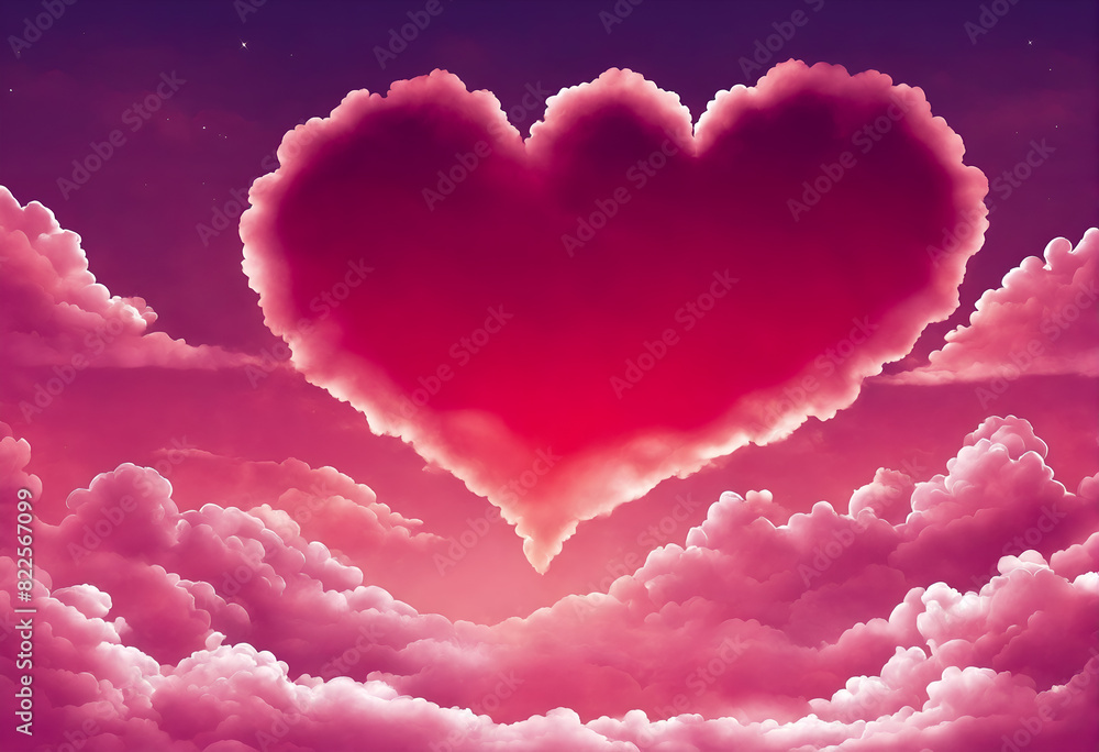Heart made from clouds in the sky. Heart made from clouds in the sky.