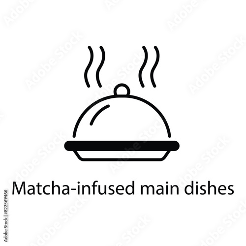 Matcha-infused main dishes vector icon