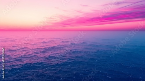 pink and blue gradient above, scattered clouds of matching shades within Mid-sky, the water mirrors