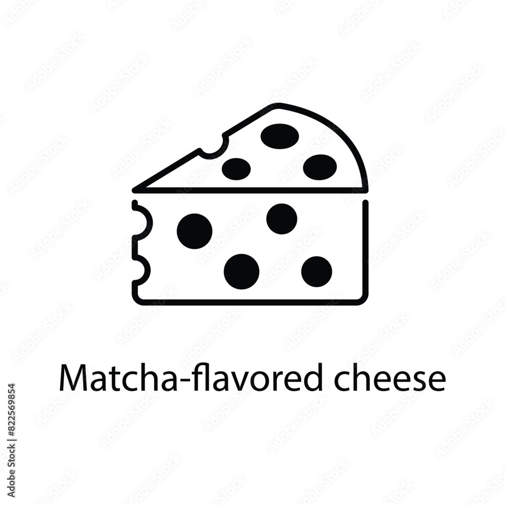 Matcha-flavored cheese vector icon Matcha-flavored cheese vector icon