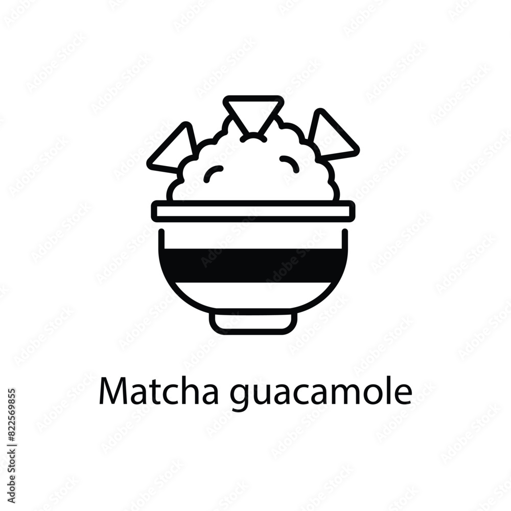 Matcha guacamole vector icon Matcha guacamole vector icon