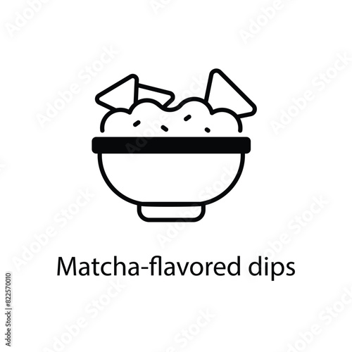 Matcha-flavored dips vector icon