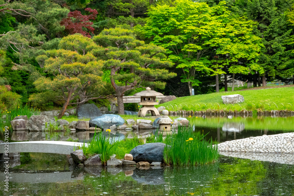 Naklejka premium 中島公園日本庭園（北海道札幌市中央区）
