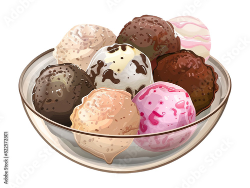 Ice cream in a bowl