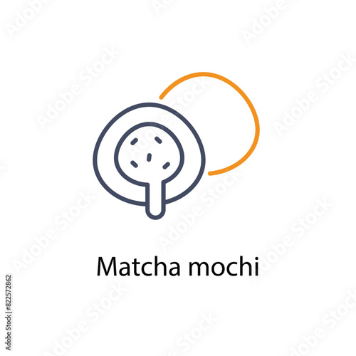 Matcha mochi vector icon