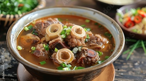 sop buntut, oxtail soup, Indonesian culinary . Generative Ai photo