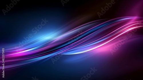  A dark blue and purple background with a wave of light emerging from the center, appearing on the right side photo