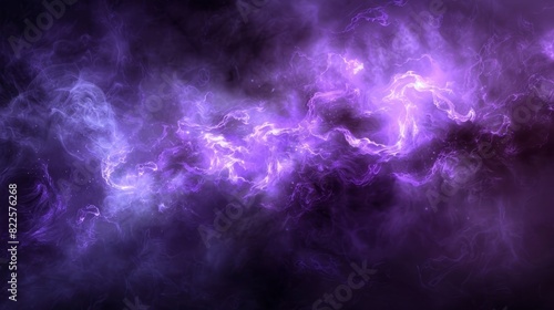  A purple and black backdrop with abundant smoke rising from both the top and bottom corners