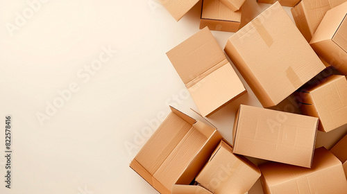 gift boxes and green leaves on wooden board