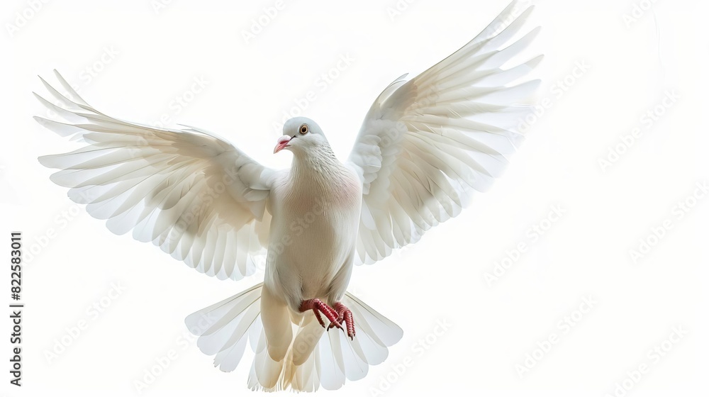 graceful white pigeon in flight captured against a clean white background highquality stock photo graceful white pigeon in flight captured against a clean white background highquality stock photo