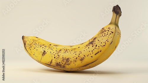 A banana with brown spots on it