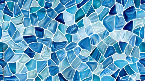 Seamless blue pattern inspired by water and sea, perfect for fabric and surface design.

 photo