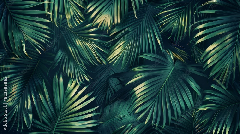 Close-up of a symmetrical green palm leaf, highlighting its natural texture and pattern.
Close-up of a symmetrical green palm leaf, highlighting its natural texture and pattern.