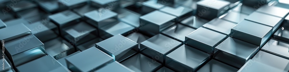 Grey Background Technology. Modern Tech Blocks in Grey and Blue Color Scheme Grey Background Technology. Modern Tech Blocks in Grey and Blue Color Scheme