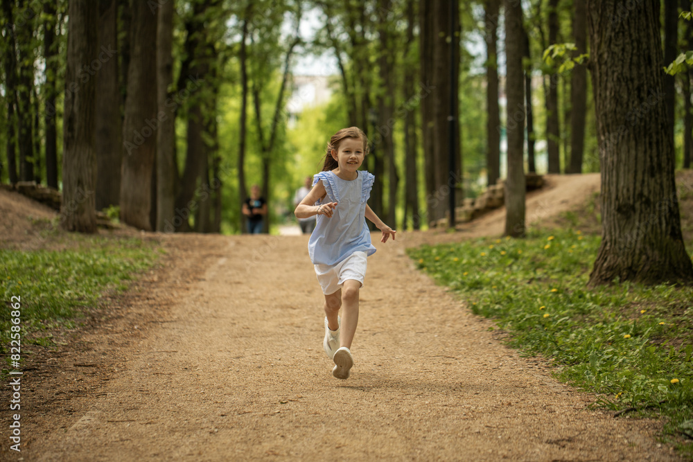 Portrait of a little blonde girl, summer outdoor Portrait of a little blonde girl, summer outdoor