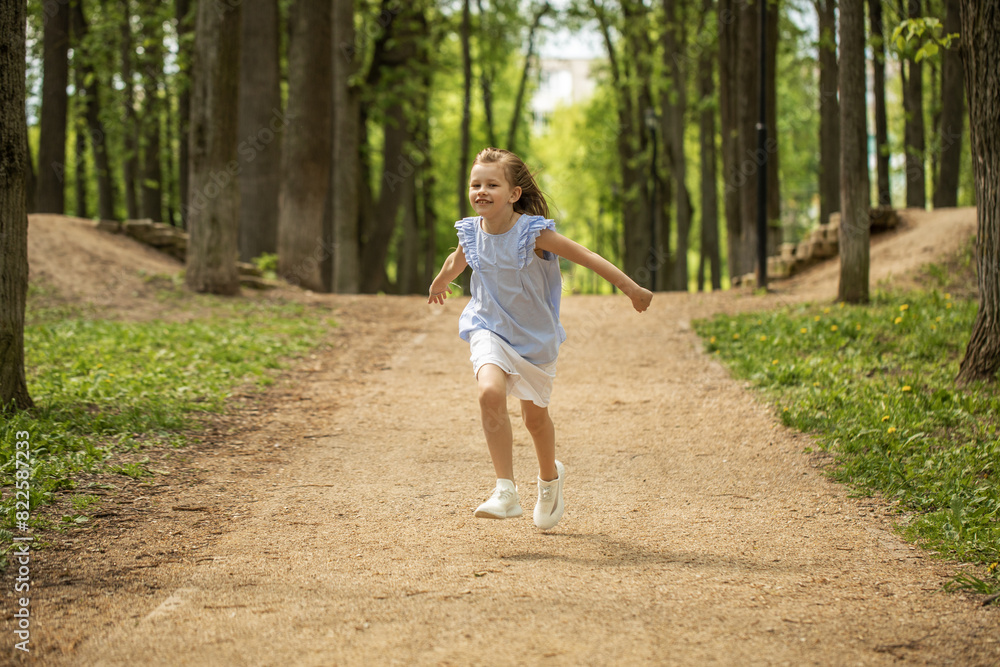 Portrait of a little blonde girl, summer outdoor Portrait of a little blonde girl, summer outdoor