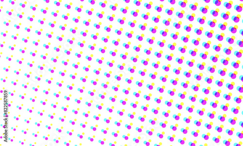Vector Color Halftone Dots Pattern Retro Pop Art Comic Print Close Up Wallpaper Overlay Texture on Transparent Background