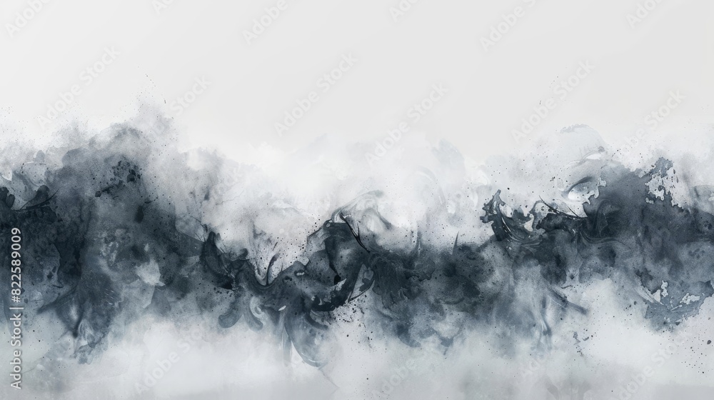 Fototapeta premium The image is a black and white abstract painting. It could be used as a background for a website or as a header for a blog post.