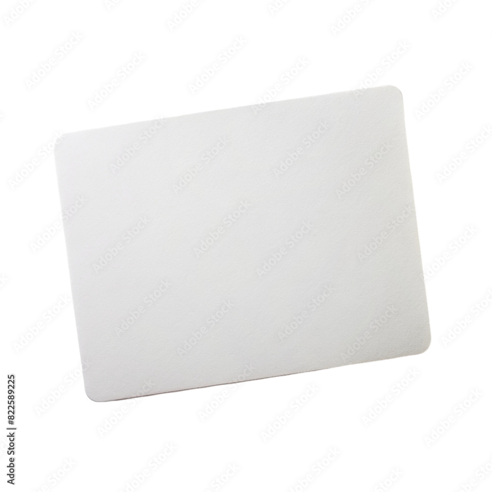 A blank white card Isolated on transparent background A blank white card Isolated on transparent background