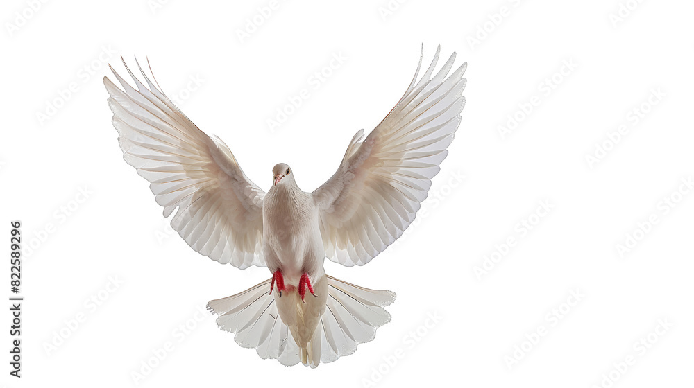 Obraz premium White dove flying, isolated