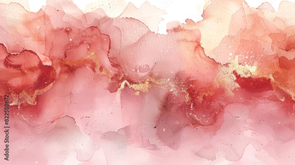 Obraz premium The image is a red and pink abstract painting with a smooth, flowing texture. The colors are vibrant and saturated, and the overall effect is one of beauty and tranquility.