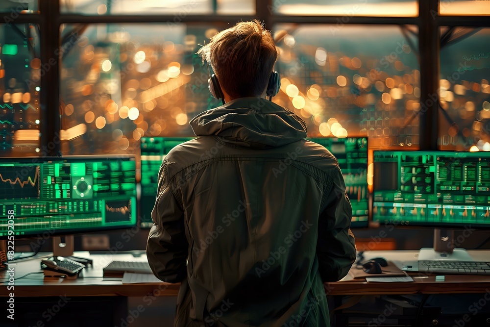 Security Analyst Analyzing Threats in Digital Networks Security Analyst Analyzing Threats in Digital Networks