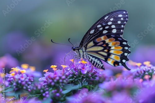 Butterfly with black and white wings © Carter