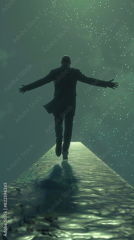 Sehnsucht Show a business leader reaching out towards their ambitious goals, driven by deep, unfulfilled dreams Sehnsucht Show a business leader reaching out towards their ambitious goals, driven by deep, unfulfilled dreams