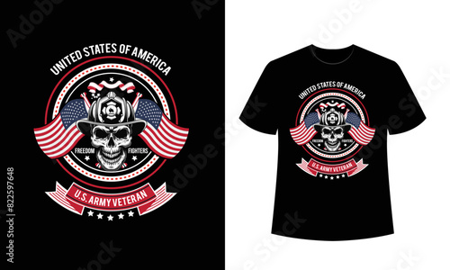 Veteran t-shirt design, US Army veteran t-shirt design, Vector design 