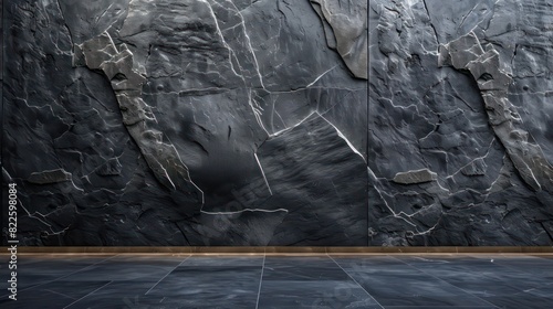 Minimalist Luxury: A 3D-Rendered Stone Texture Wallpaper for Modern Interior Design photo
