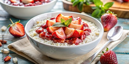 Strawberry Yogurt with Fresh Strawberries and Granola