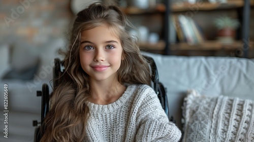 A young girl is comfortably seated, smiling directly at the camera © Иван Игнатенко