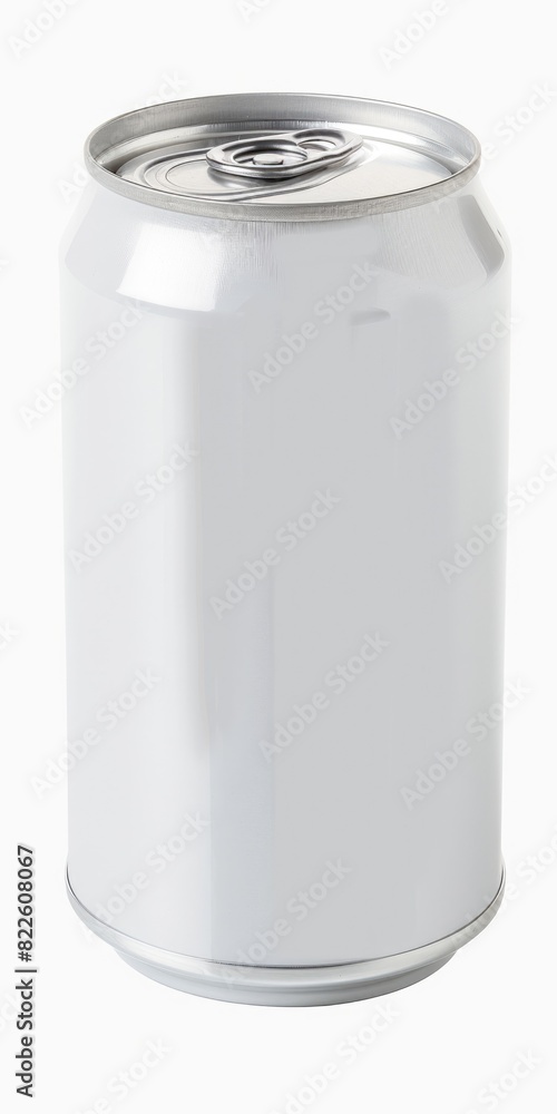 White Can. Aluminium Beverage Container for Cold Beer, Blank and Closed, Isolated on White White Can. Aluminium Beverage Container for Cold Beer, Blank and Closed, Isolated on White