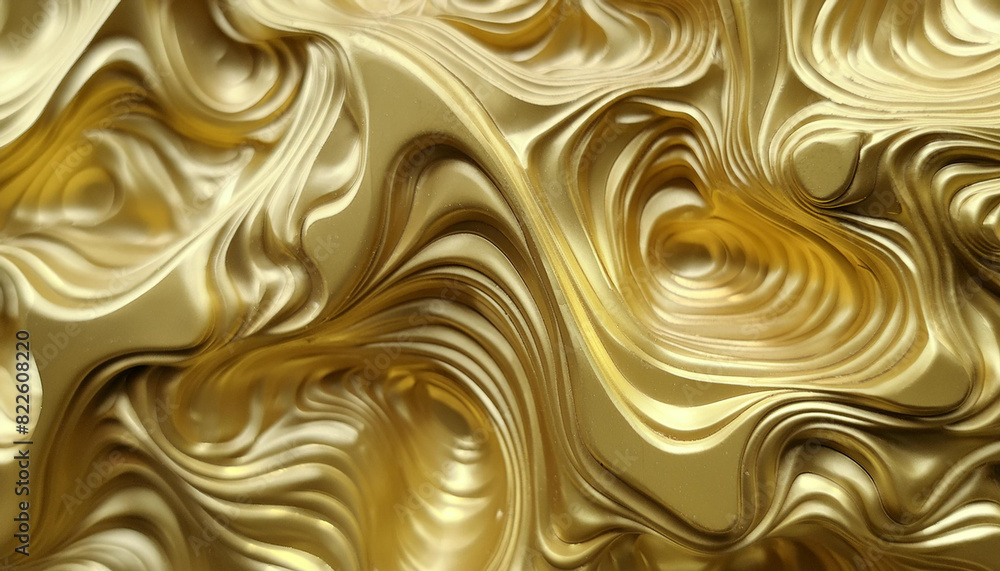 abstract 3d background with flowing liquid gold texture seamless golden texture generative ai