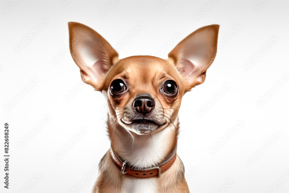 Chihuahua in studio setting against white backdrop, showcasing their playful and charming personalities in professional photoshoot. Chihuahua in studio setting against white backdrop, showcasing their playful and charming personalities in professional photoshoot.