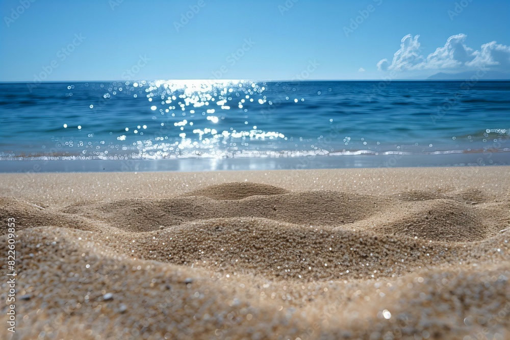 Sand beach clear blue ocean Sand beach clear blue ocean