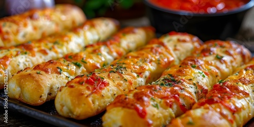 Savory garlic breadsticks with marinara dipping sauce perfect for entertaining. Concept Garlic Breadsticks Recipe  Homemade Marinara Sauce  Entertaining Appetizers
