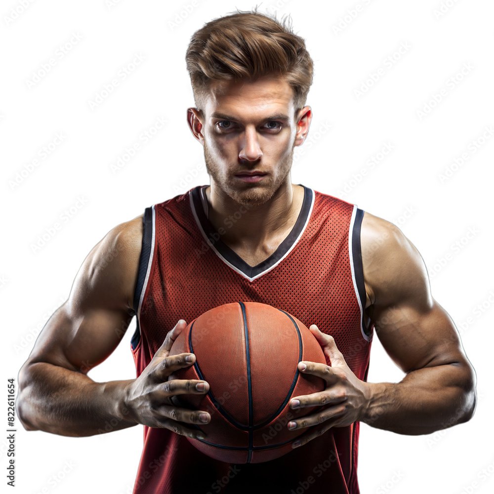 Serious Basketball Player Holding Ball Transparent Background Serious Basketball Player Holding Ball Transparent Background