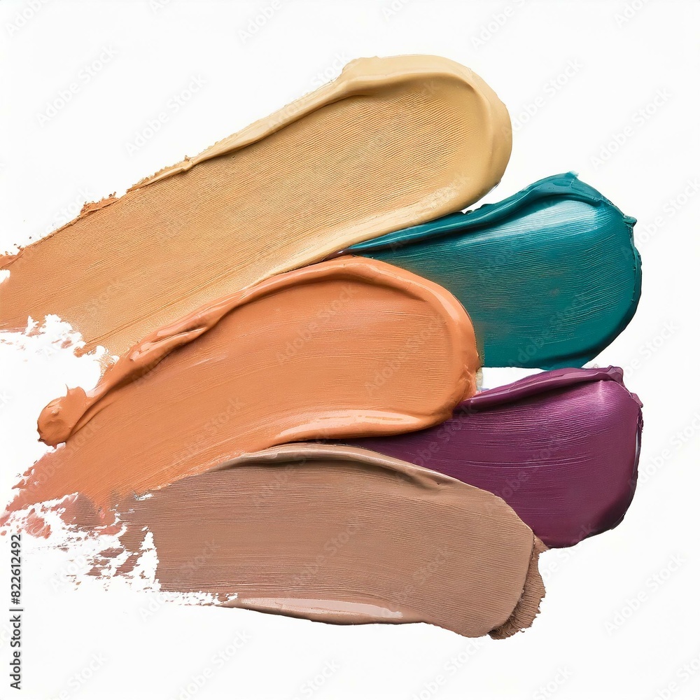 Cosmetics / Lipstick / Eyeshadow / Foundation smudge swatch Cosmetics / Lipstick / Eyeshadow / Foundation smudge swatch