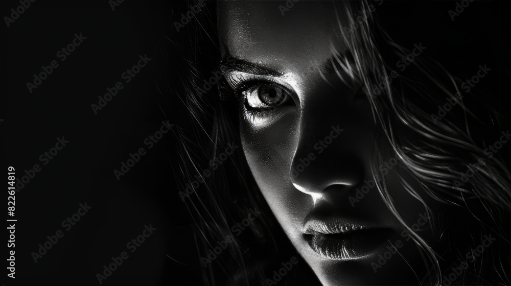 Face of Woman in Darkness
Face of Woman in Darkness