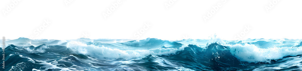 Ocean water surface waves isolated on white, ideal for travel and vacation concepts. Ocean water surface waves isolated on white, ideal for travel and vacation concepts.