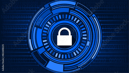 Cybersécurité Abstrait Bleu