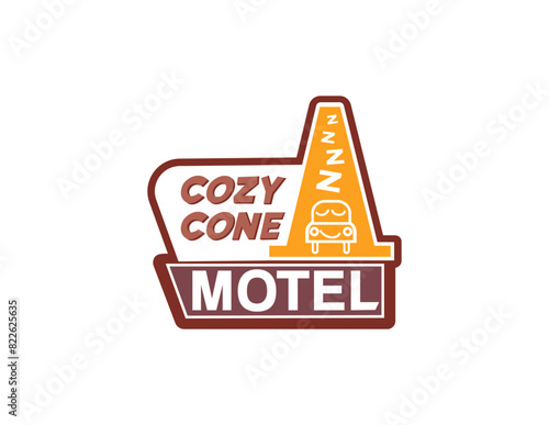cozy cone motel logo vector file