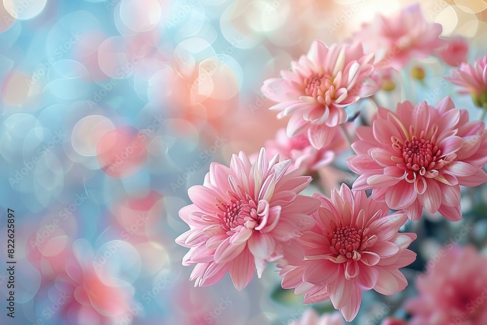 Pink flowers vase table Pink flowers vase table