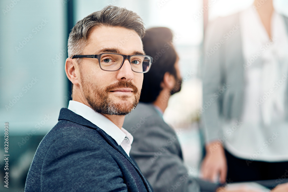 © peopleimages.com - Portrait, business people and man in meeting, office and teamwork with accounting firm, planning or professional. Face, mature person or employee with glasses, feedback for project or career ambition © peopleimages.com - Portrait, business people and man in meeting, office and teamwork with accounting firm, planning or professional. Face, mature person or employee with glasses, feedback for project or career ambition