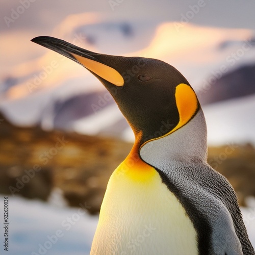 photograph of an emperor penguin photo