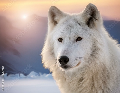 photograph of an Arctic wolf in its natural habitat © Damian