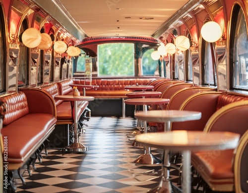 themed restaurant recreates 1950s diner with vintage jukeboxes and decor