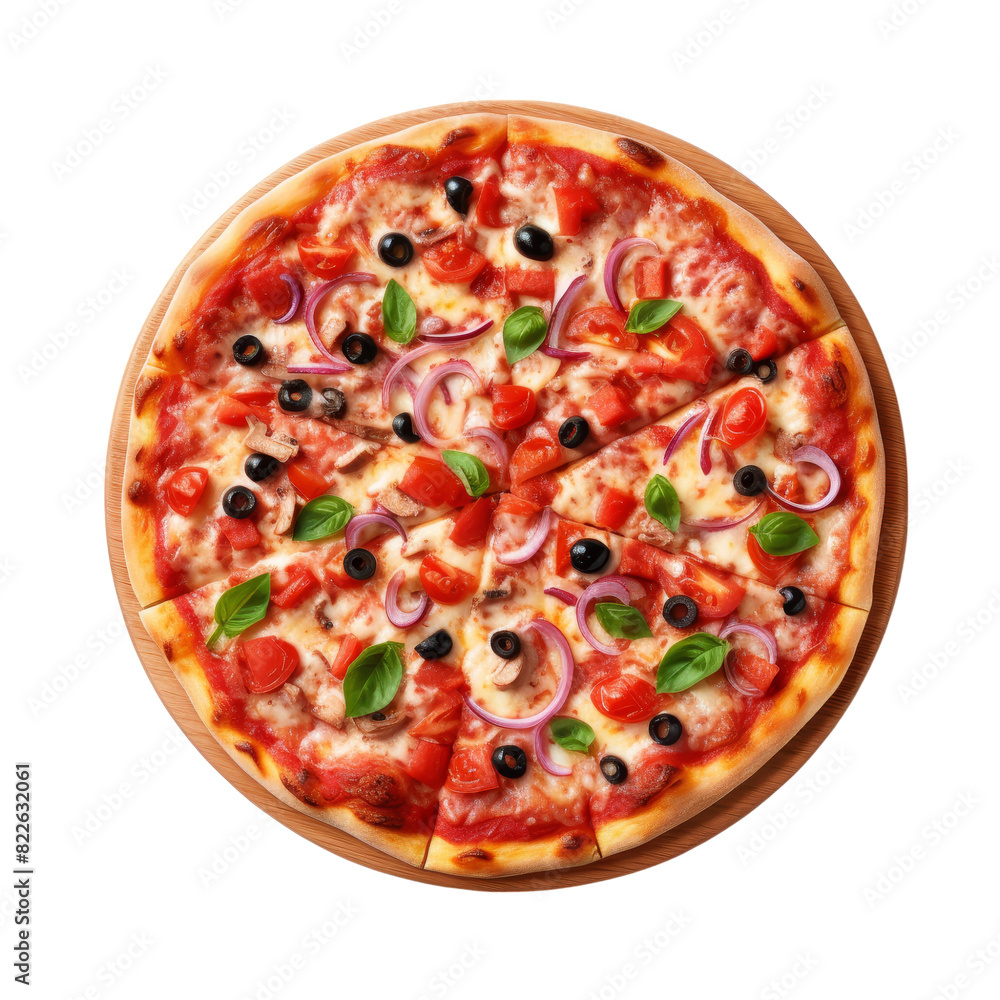 Pizza Isolated on transparent background, png, cut out. Pizza Isolated on transparent background, png, cut out.