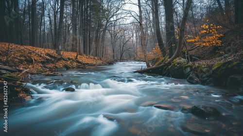River flowing through forest © usman